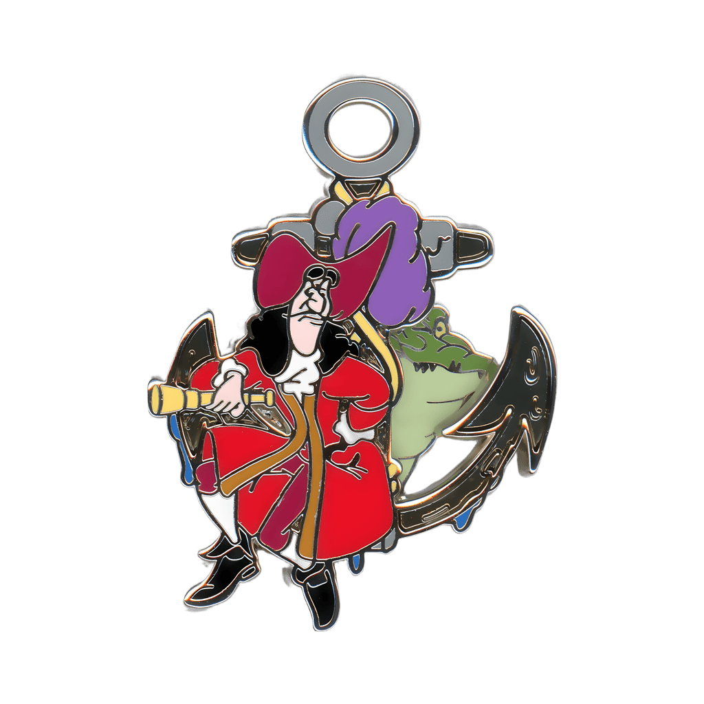 Captain Hook and Tick Tock Slider Disney pin