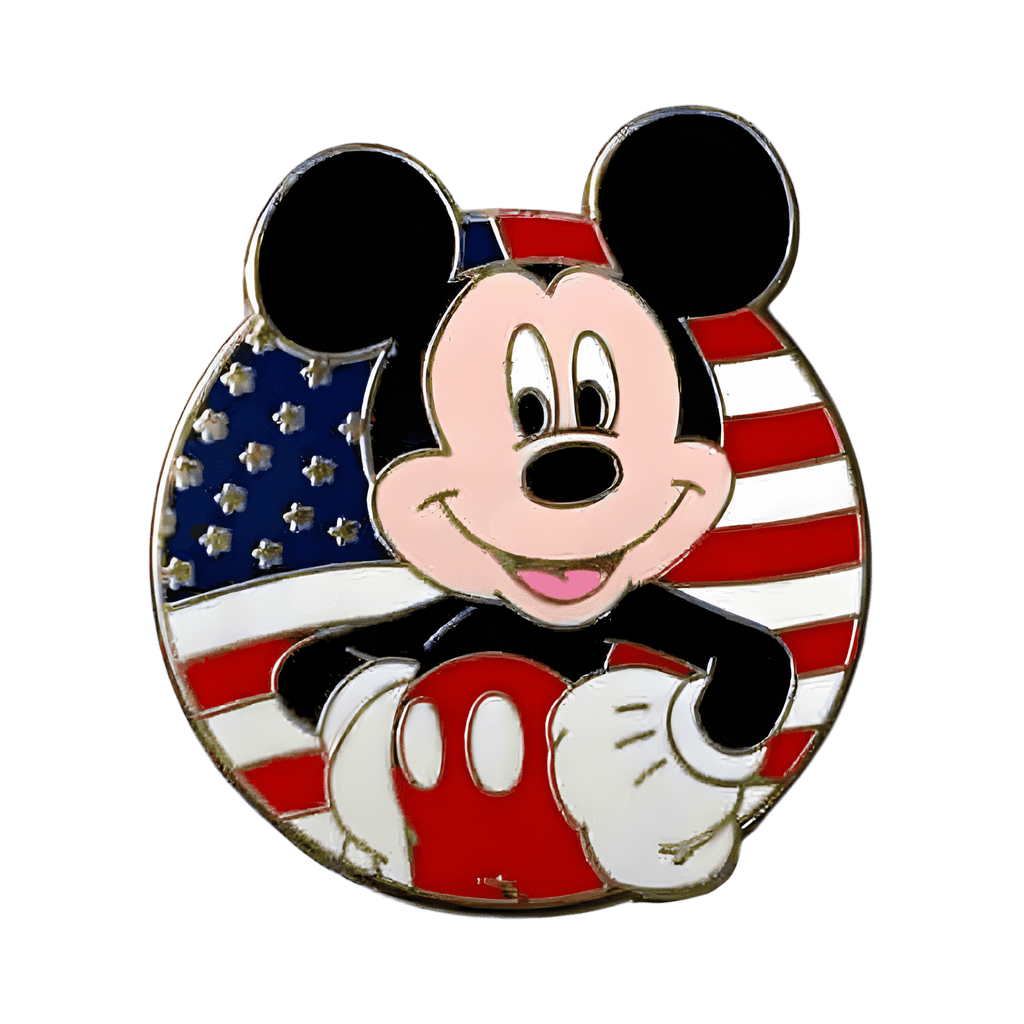 Jerry Liegh - Mickey Round American Flag Disney pin