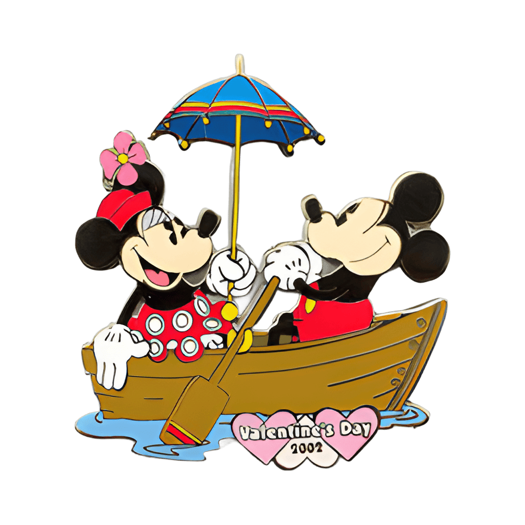 Minnie Mouse and Mickey Mouse in a boat Disney pin