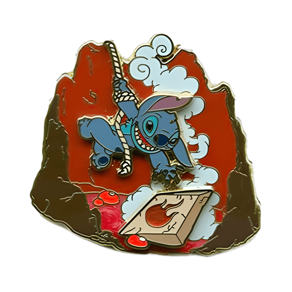 Stitch Finds Fire Disney pin