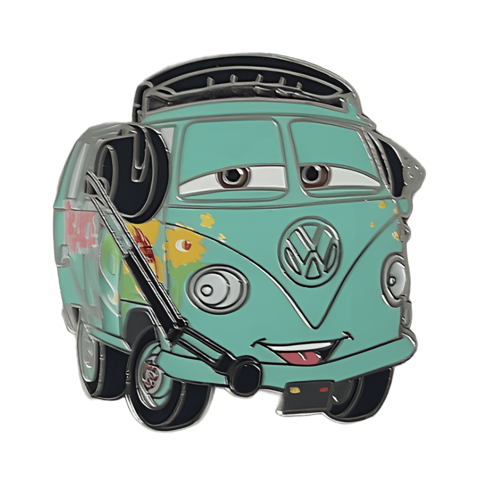 Fillmore wearing Headphones and a Mic Disney pin