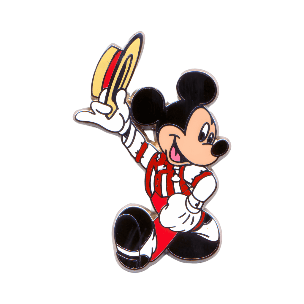 Mickey Wearing a Red Striped Vest and a Straw Hat Disney pin