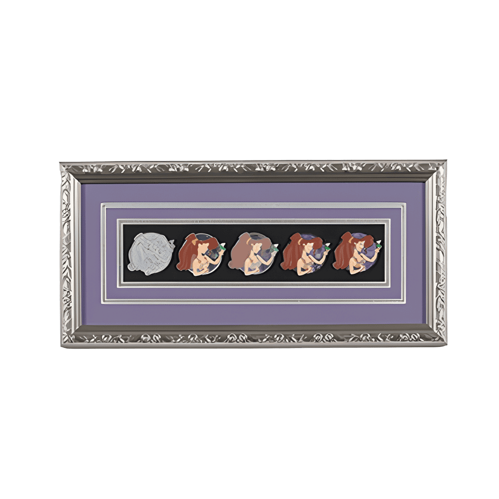 Megara Pin Progression Artist Proof Framed Pin Set Disney pin