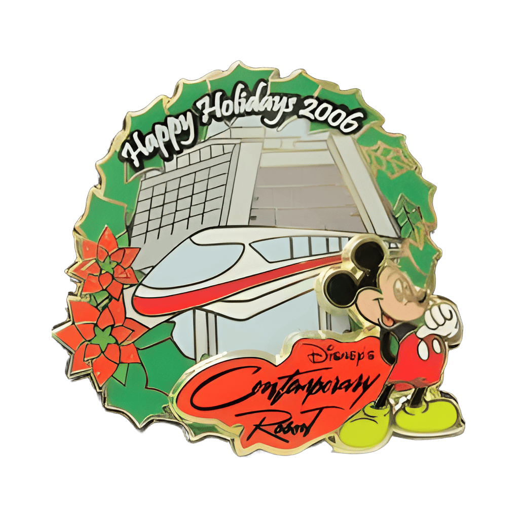 Contemporary Resort - Mickey Wreath Disney pin