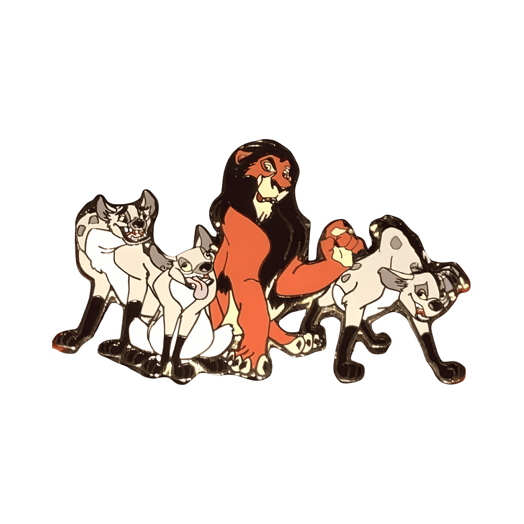 Scar and Hyenas Ed, Shenzi and Banzai Disney pin