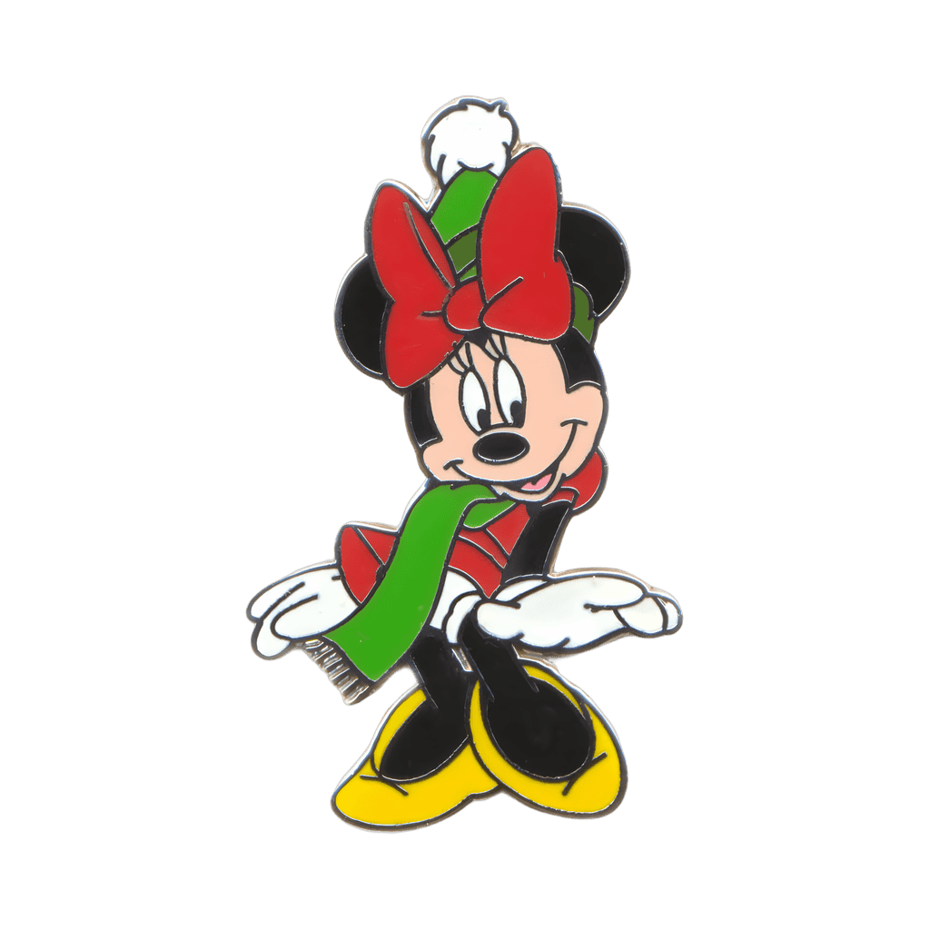 Minnie Mouse Wearing a Green Scarf and Hat Disney pin