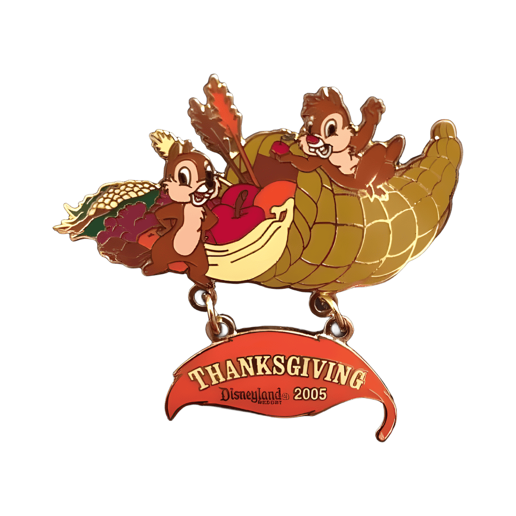 2005 Chip & Dale Cornucopia Dangle Disney pin