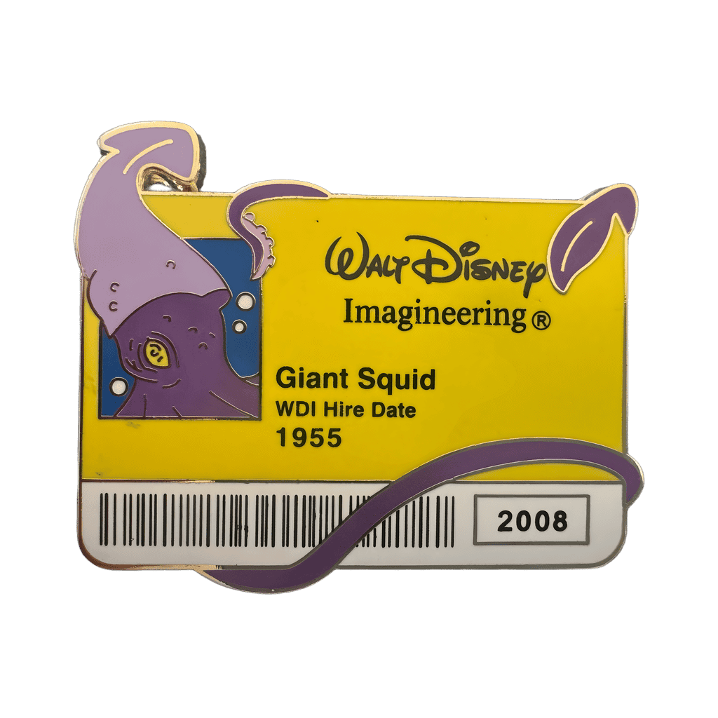 Giant Squid ID Badge Disney pin