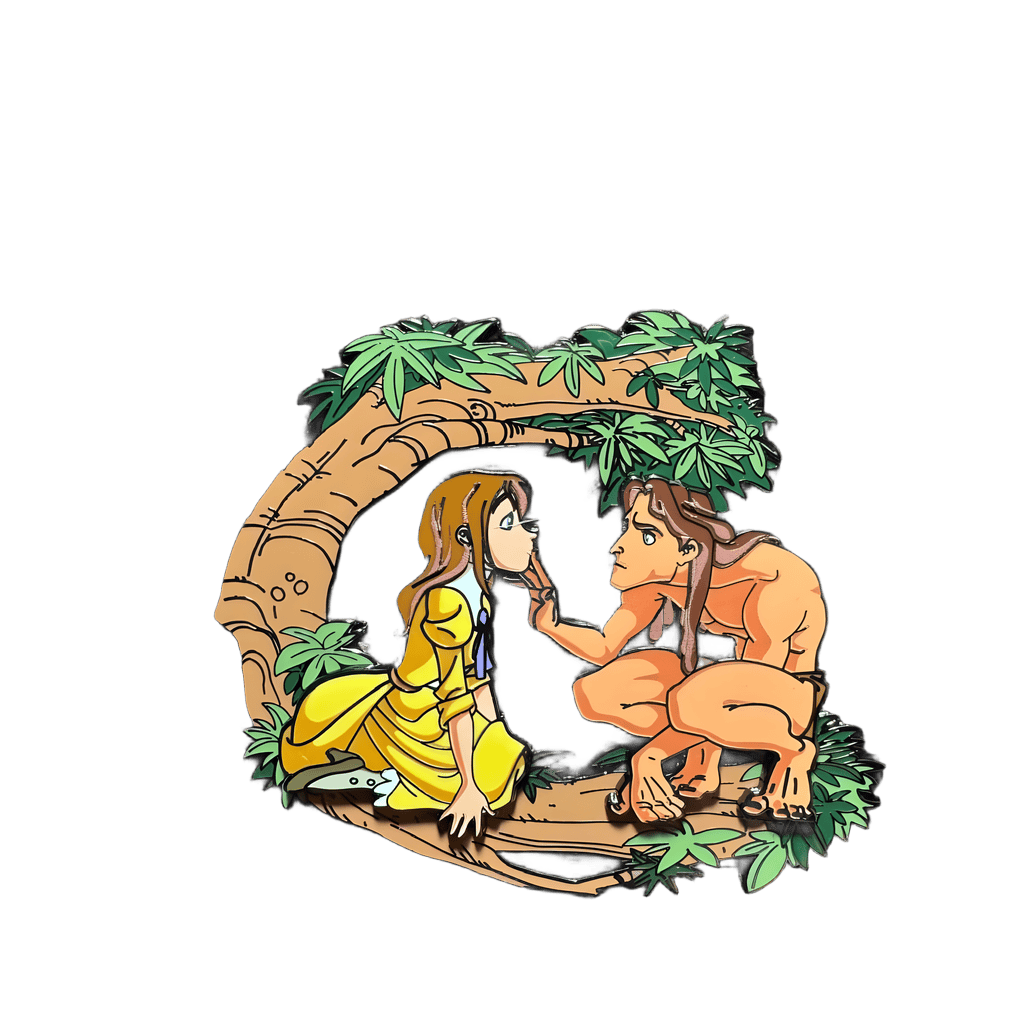 Tarzan and Jane in a tree Disney pin