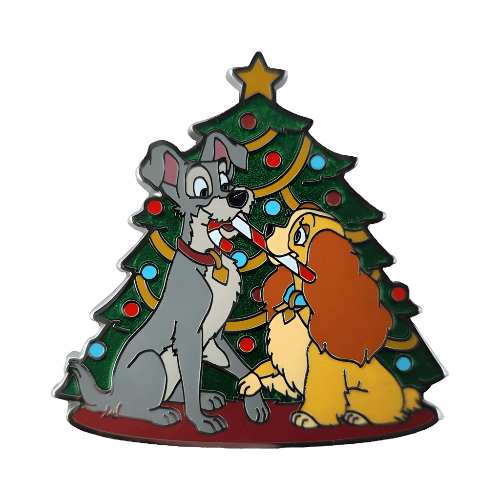 Lady and the Tramp with Candy Cane Disney pin