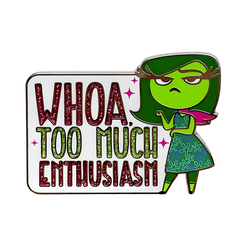 Disgust Whoa Too Much Enthusiasm Disney pin
