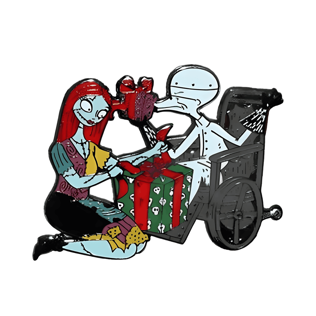 Sally and Dr. Finkelstien Exchanging Presents Disney pin