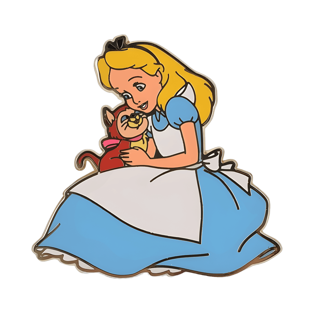 Alice and Dinah Hug Disney pin