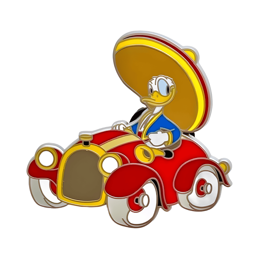 Donald Wearing a Sombrero in a Red Car Disney pin