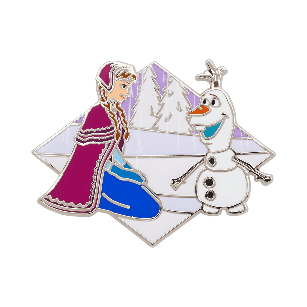 Anna and Olaf Diamond Pin Disney pin