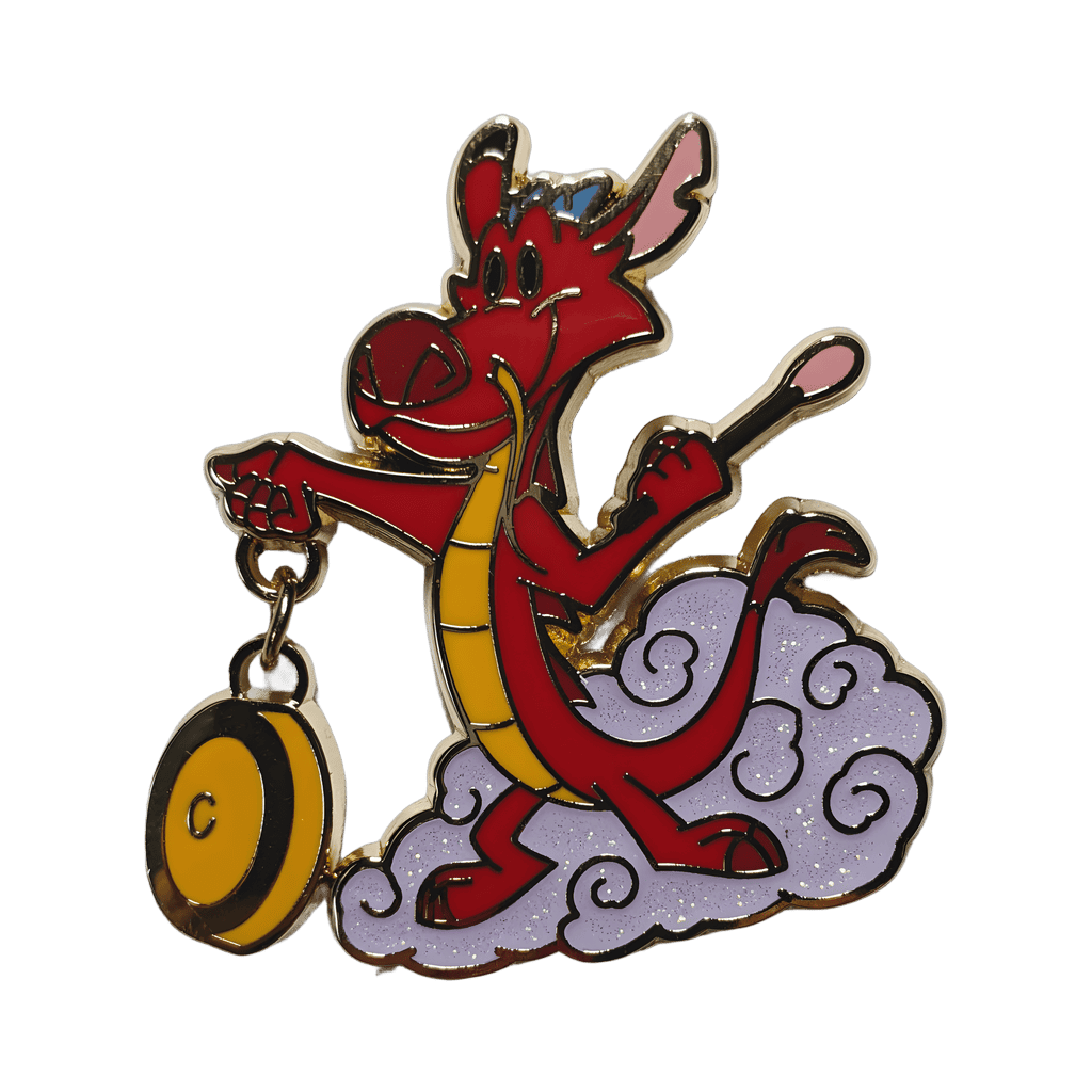 Lumière and Mushu Pin Set - Mushu Disney pin
