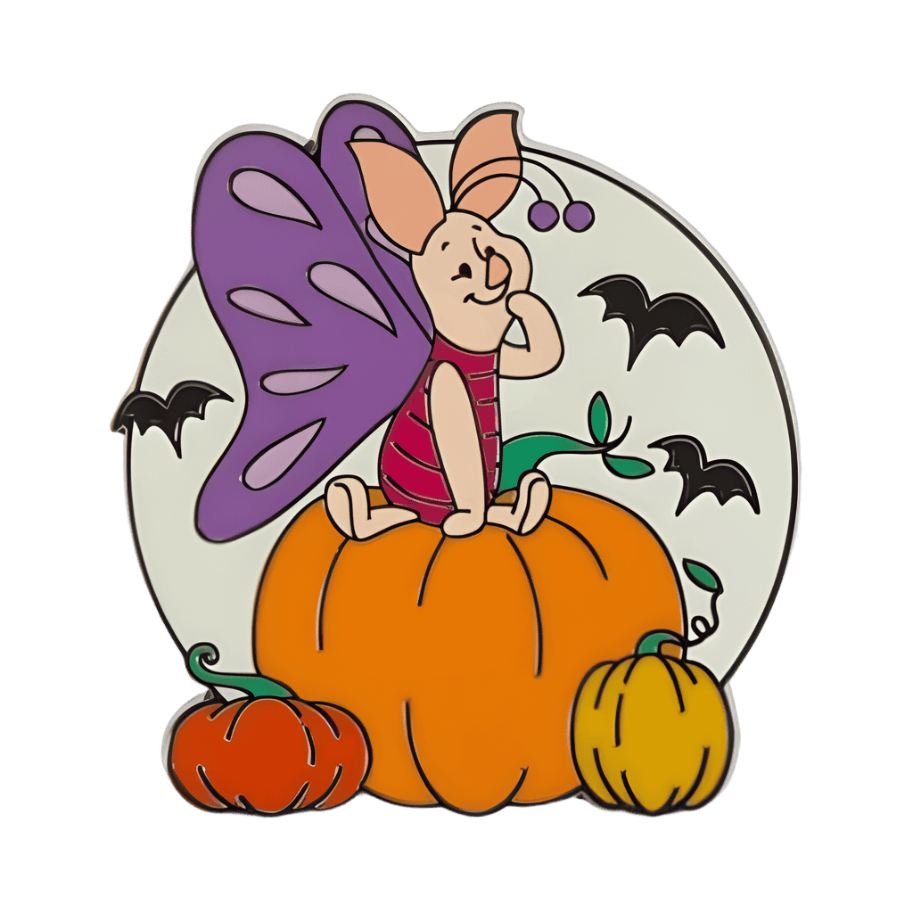 Costumed Winnie the Pooh & Friends Halloween Pumpkin Set — Piglet as Butterfly Disney pin