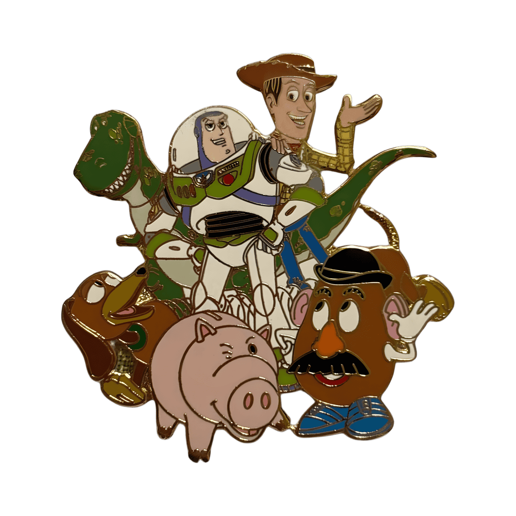 Toy Story Group - Woody, Buzz Lightyear, Rex, Hamm, Slinky, & Mr. Potato Head Disney pin