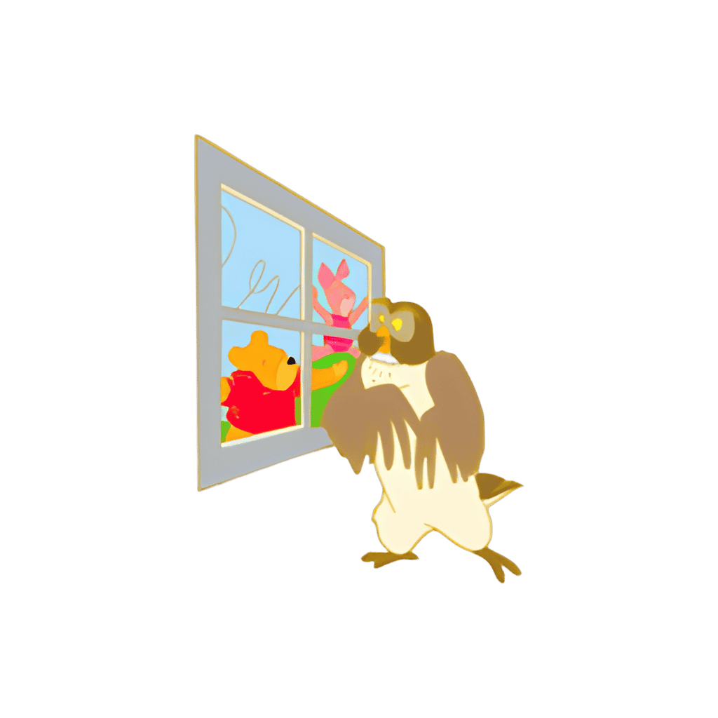 Pooh and Piglet Visit Owl's House Disney pin