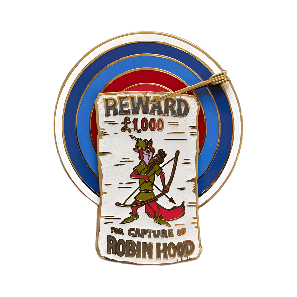 Robin Hood Wanted Poster and Target Disney pin