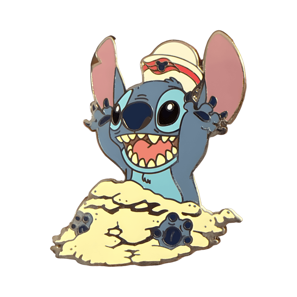 Stitch in Sand Disney pin