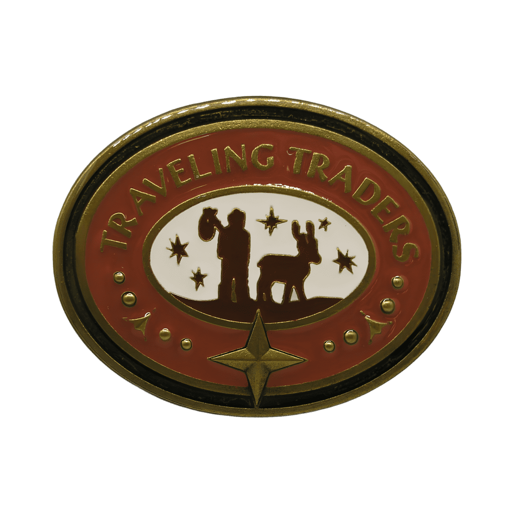 Traveling Traders logo Disney pin