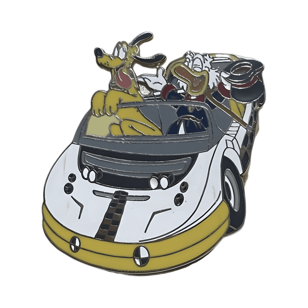 Pluto & Scrooge McDuck Riding Test Track Disney pin
