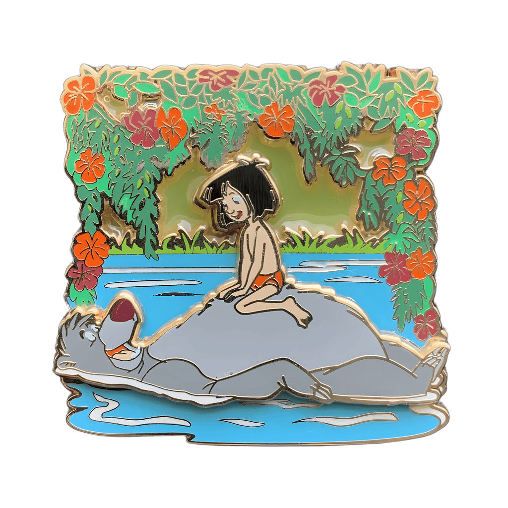 Baloo and Mowgli Disney pin
