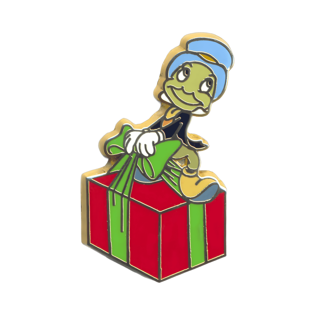Set #1 - Jiminy Cricket Opening a Present Disney pin