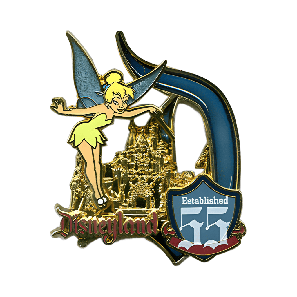 Tinkerbell with Gold Castle Disney pin
