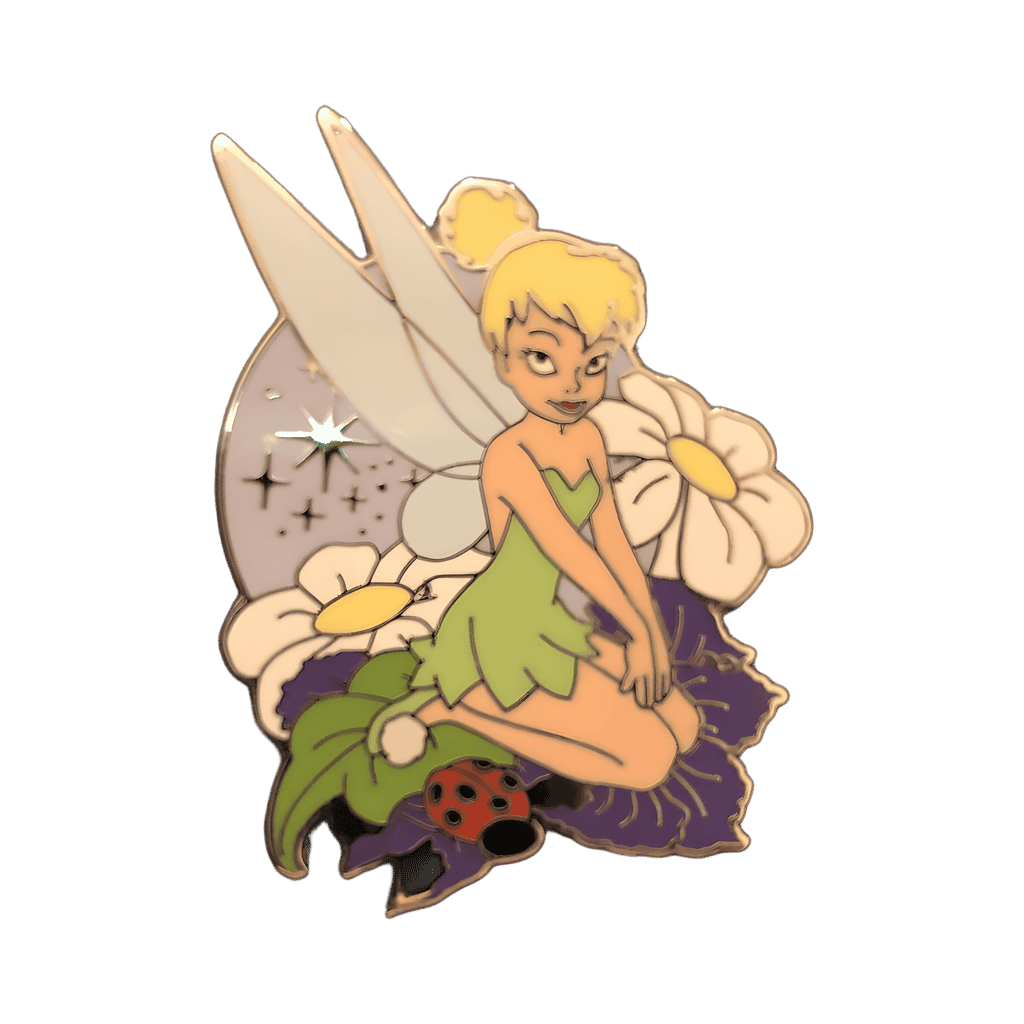 Tinker Bell sitting with ladybug Disney pin