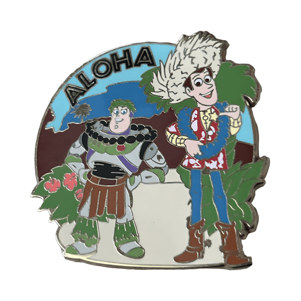 Aloha Woody and Buzz Disney pin