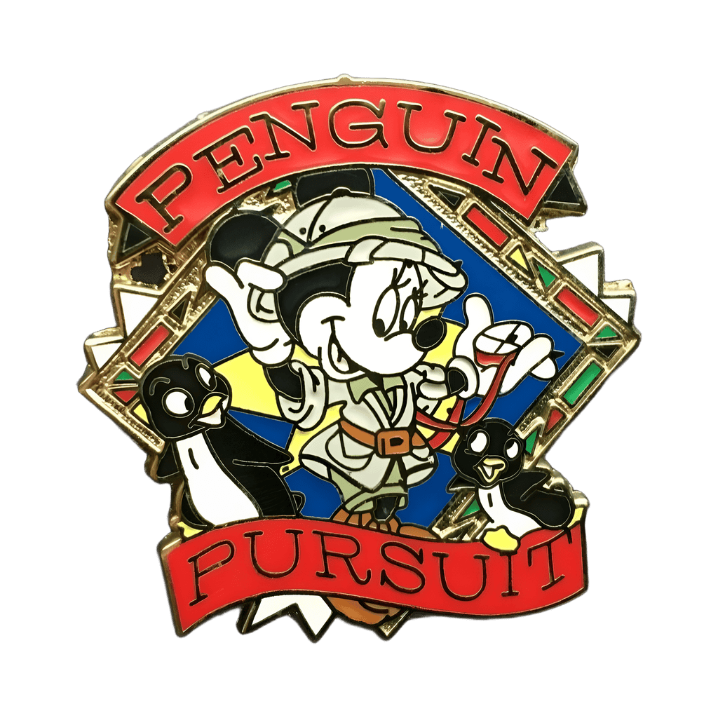Penguin Pursuit with Minnie Mouse Disney pin