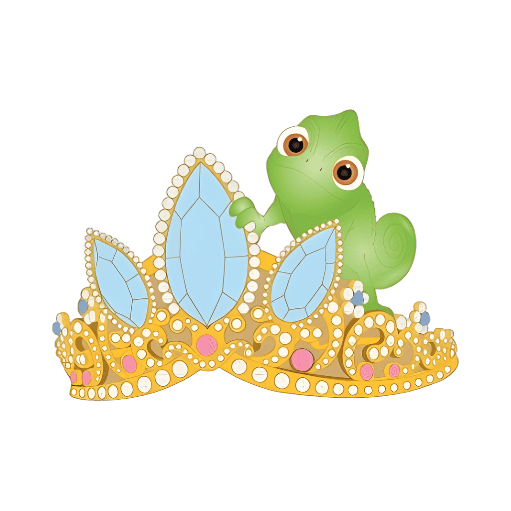 Pascal with Rapunzel's Tiara Disney pin
