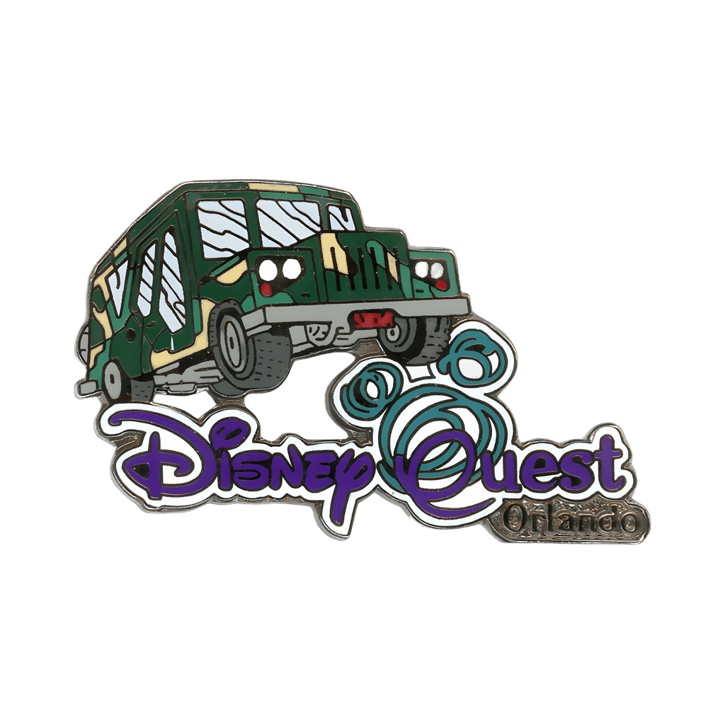 Green jeep Disney quest Disney pin