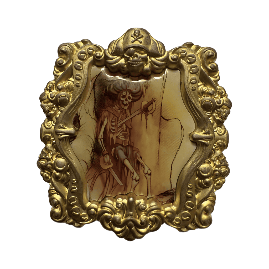 Stabbed Pirate Skeleton Disney pin