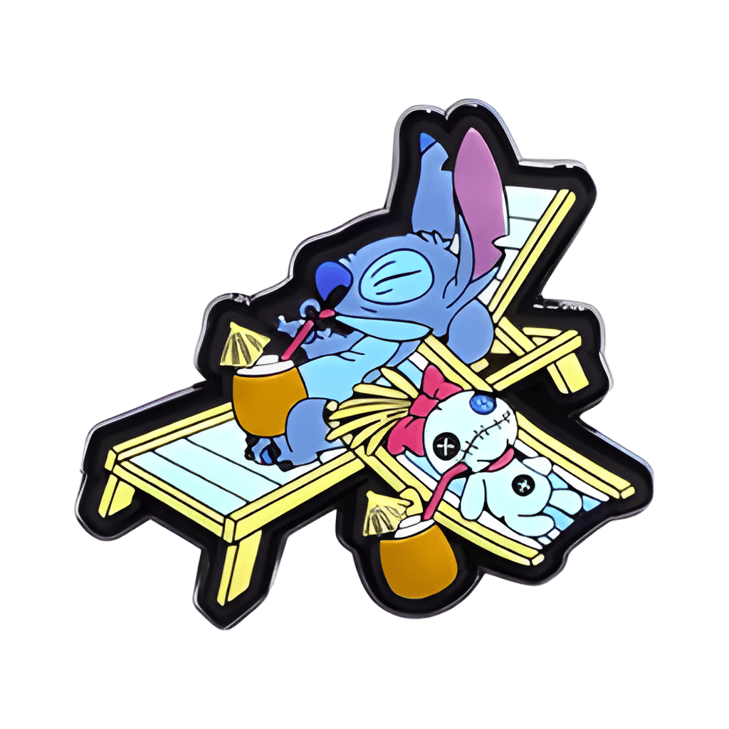Stitch and Scrump in Beach Loungers Disney pin