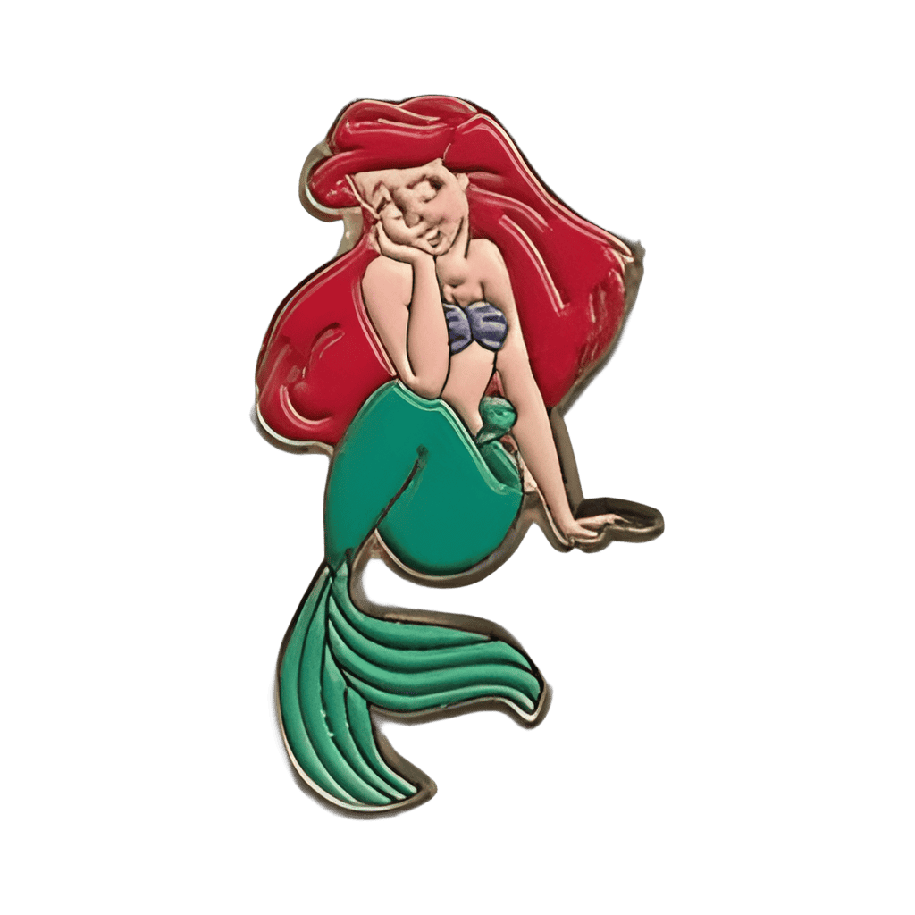 Ariel Leaning on Hand Disney pin