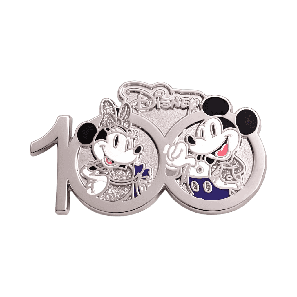 Mickey and Minnie in Disney100 Logo Disney pin