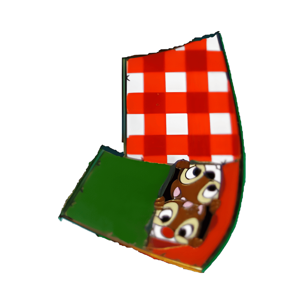 Chip and Dale puzzle piece Disney pin