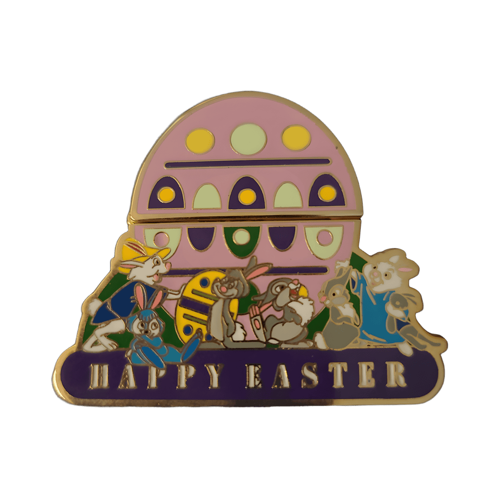 Happy Easter Hinged Egg full of Rabbits Disney pin