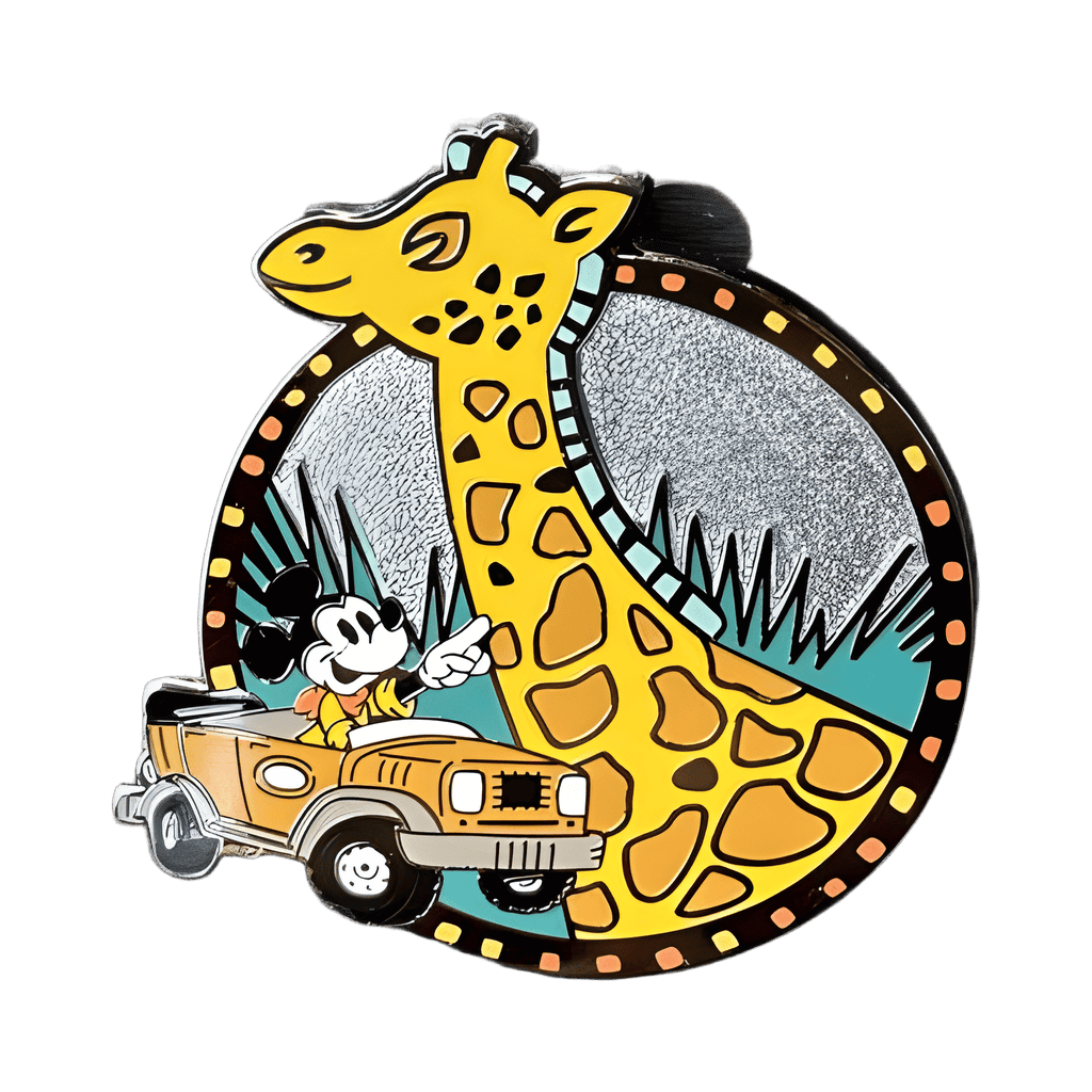 Safari Mickey with Giraffe Disney pin