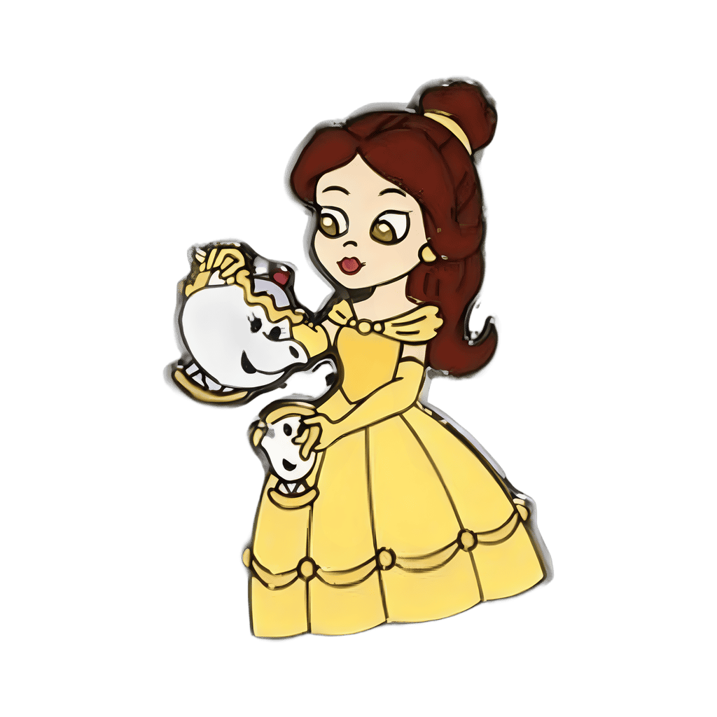 Belle with Mrs. Potts and Chip Disney pin