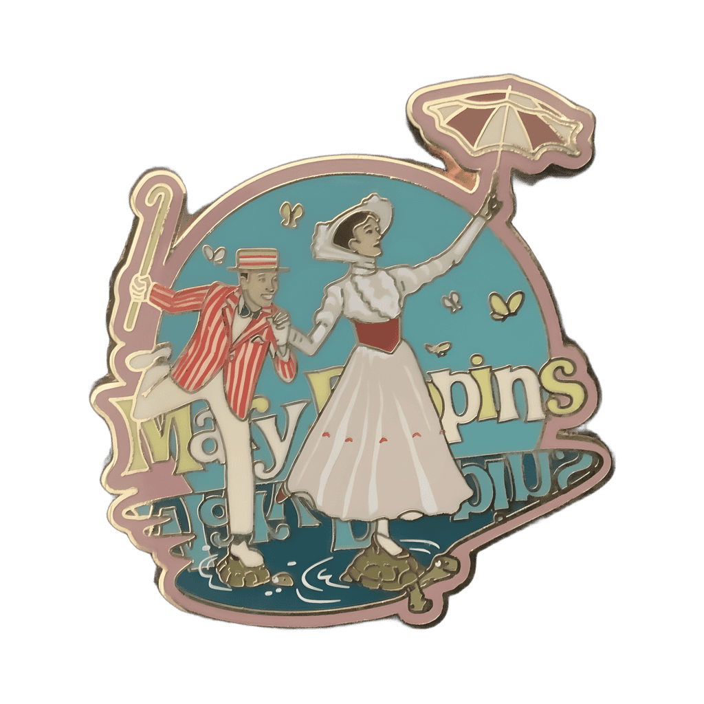40th Anniversary Jolly Holiday Mary Poppins and Bert Disney pin