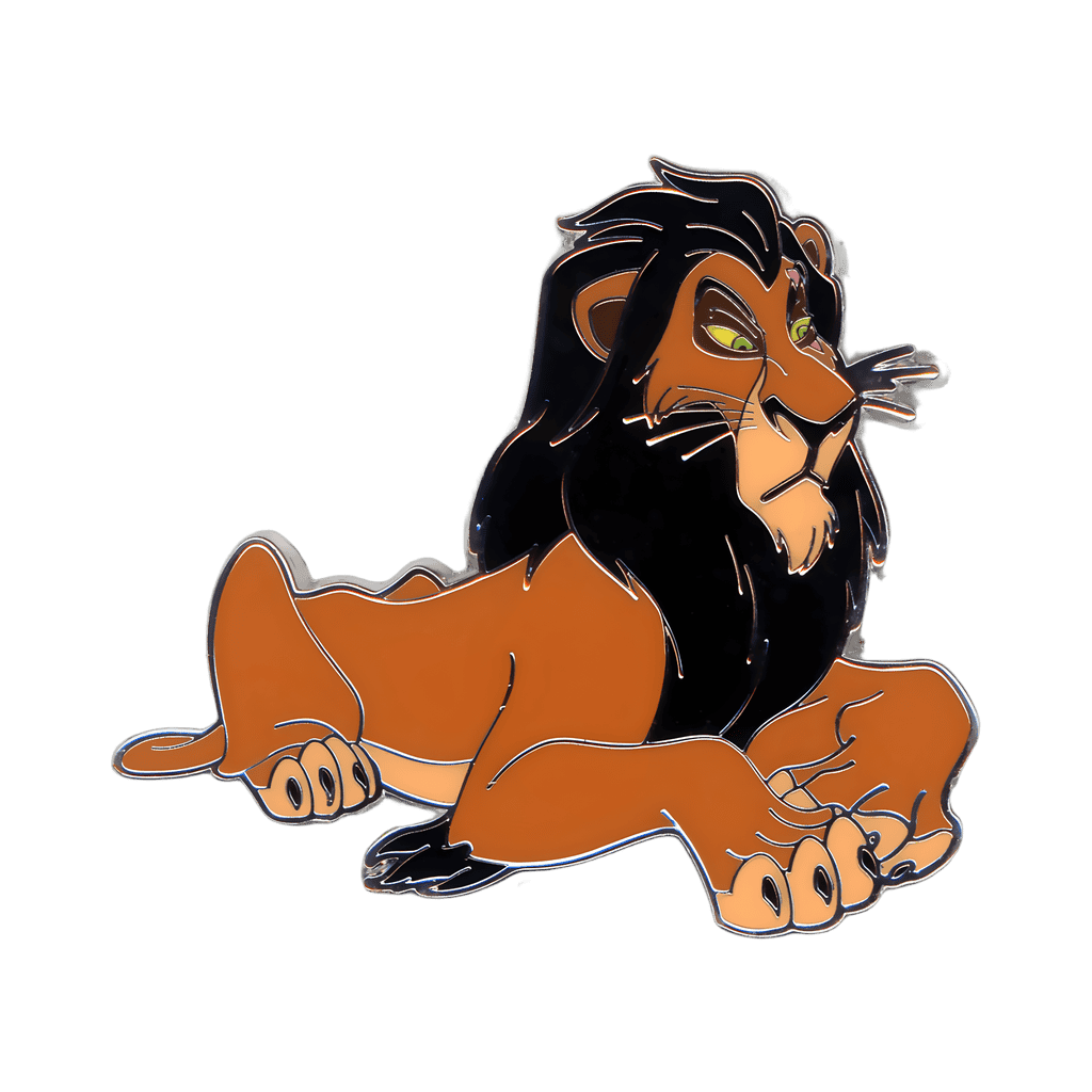 The Lion King - Scar and Trapped Zazu Pin Set - Scar Laying Down Disney pin