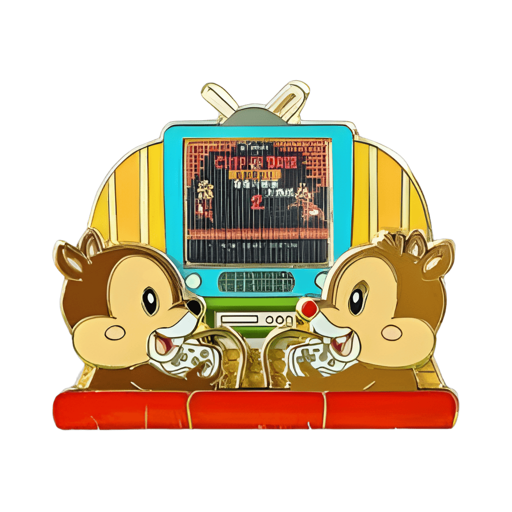 Chip & Dale Playing Video Games (Lenticular) Disney pin