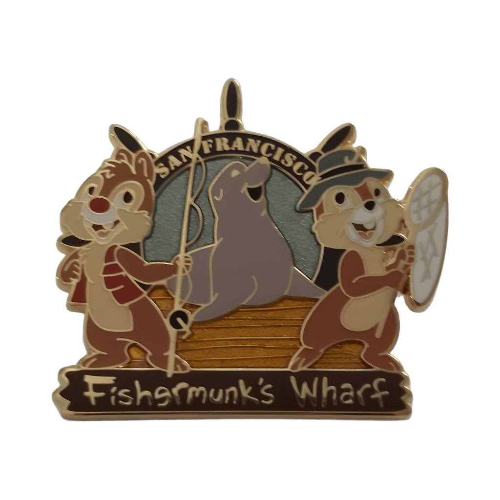 Chip and Dale Fishermunks Wharf Disney pin
