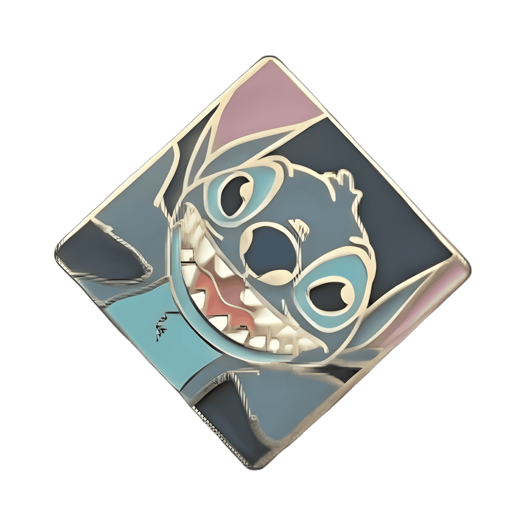 Tangram Pin Set - Mickey Mouse and Friends - Stitch (Blue Square) Disney pin