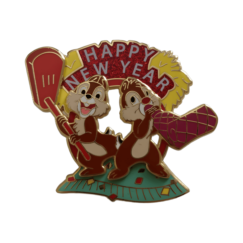 Happy New Year - Chip & Dale Disney pin