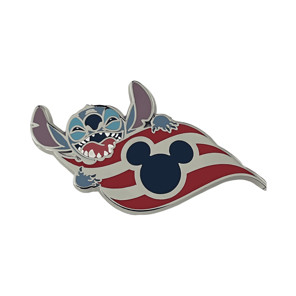 Stitch - Flag waving Disney pin